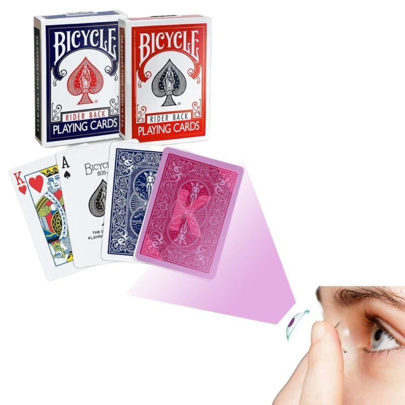 Bicycle Rider Back Contact Lenses Marked Cards for Invisible Ink And Glasses - Image 4